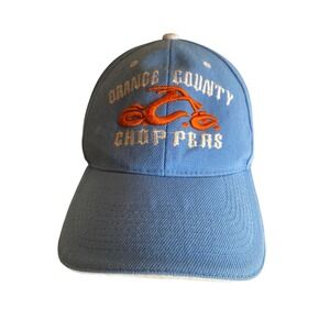 Orange County Choppers Blue Adjustable Baseball Cap With Embroidered Logo